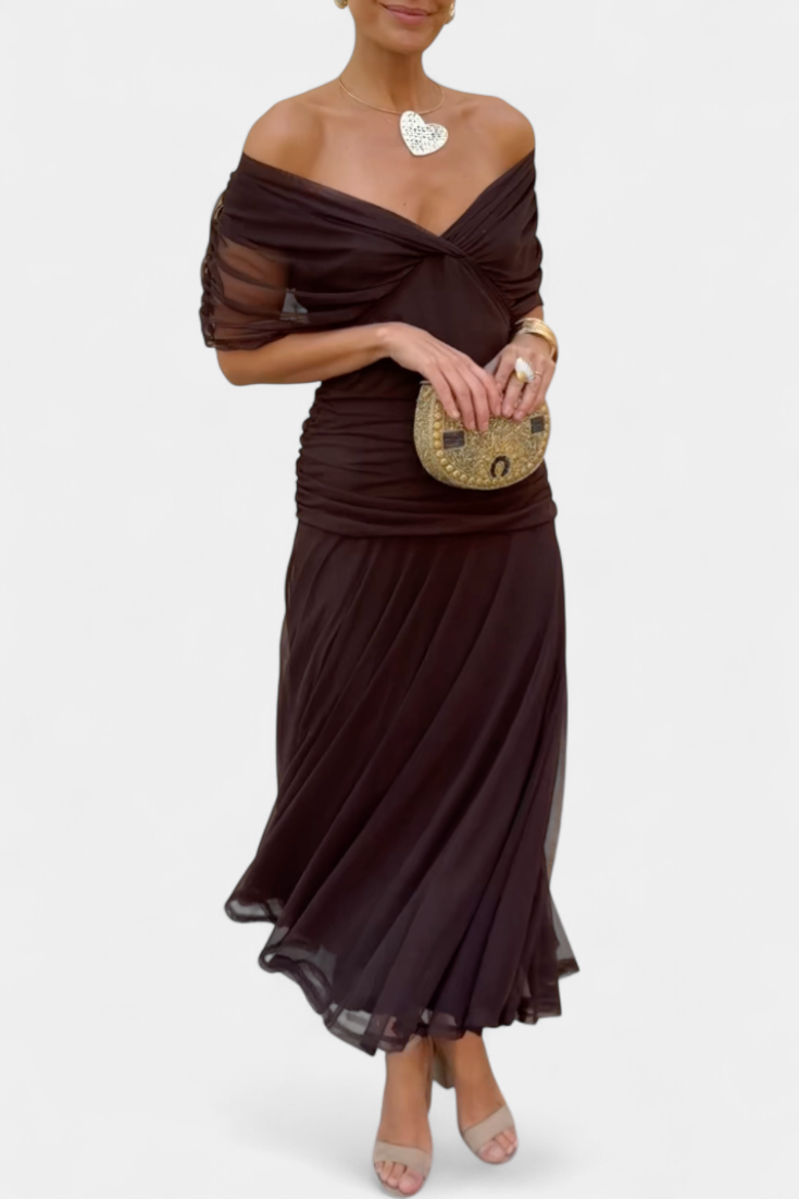 Genevieve™ | Long Floral Dress with V-Neck