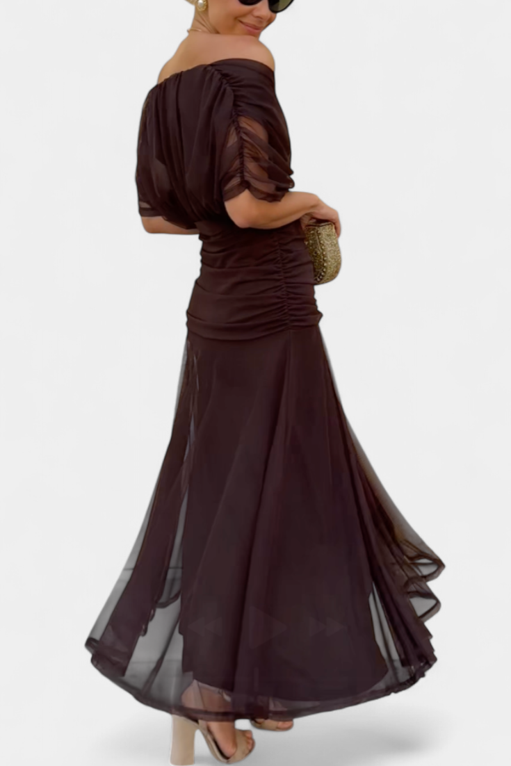 Genevieve™ | Long Floral Dress with V-Neck