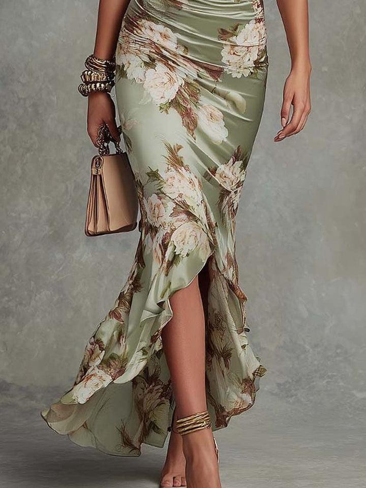 Anastasia™ | Flowing Asymmetric Satin Dress