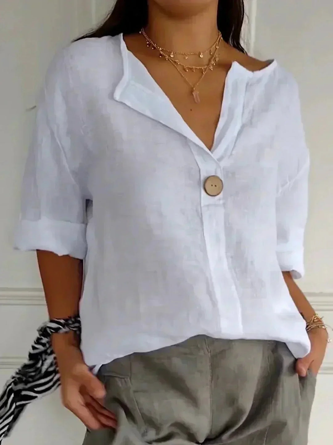 Luanne™ Relaxed V-Neck Top